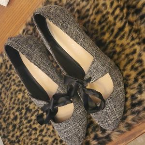 Kelly & Katie tweed bow pumps size 10